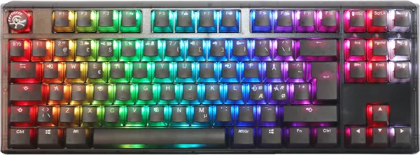 Ducky One 3 - Aura Black Nordic - TKL - Kailh Box Jellyfish Switch Y - RGB - ND - Gaming Tangentbord - Nordisk - Svart